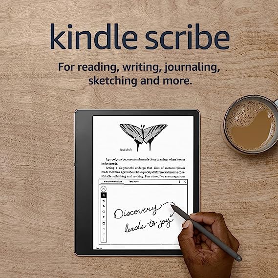 Kindle Scribe | The first Kindle for reading, writing, journaling and sketching. Features a 10.2-inch, 300 ppi display and includes Premium Pen | 64 GB   Kindle Unlimited (auto-renewal applies)