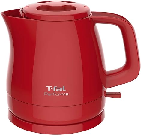 T-fal (ティファール) パフォーマ レッド 電気ケトル0.8L コンパクト 空焚き防止 自動電源OFF フタ取り外し可 お手入れ簡単 KO1535JP