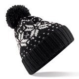 Beechfield Unisex Fair Isle Snowstar Winter Beanie Hat
