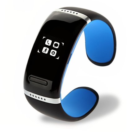 Bluetooth Smartwatch Sports Pedometer OLED Wrist Watch for Android iOS Smartphones BlackBlue