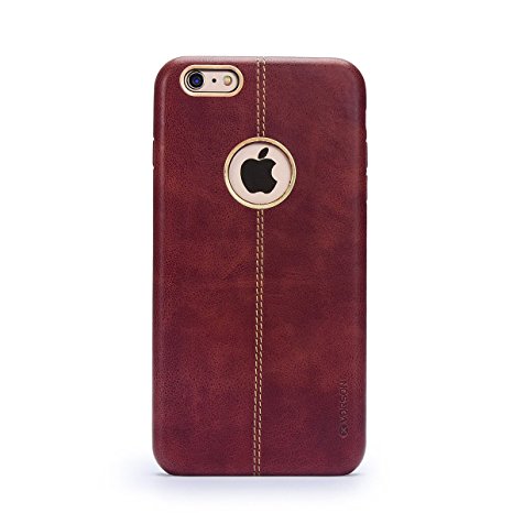 6s Case,iPhone 6 Case Slim Fit,High-grade Leather Soft Simple Cover Case for Apple iPhone 6 / 6S - Brown
