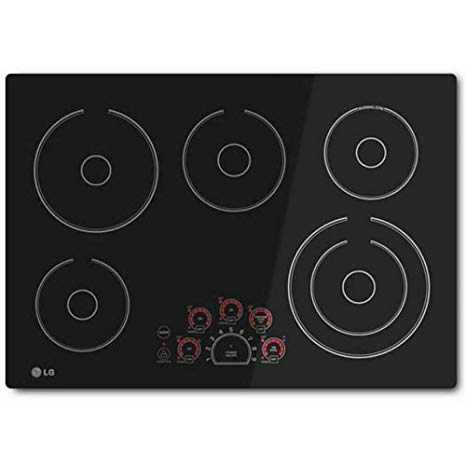 LG 30" BLACK RADIANT ELECTRIC SMOOTHTOP COOKTOP WITH SMOOTHTOUCH CONTROLS LCE3010SB