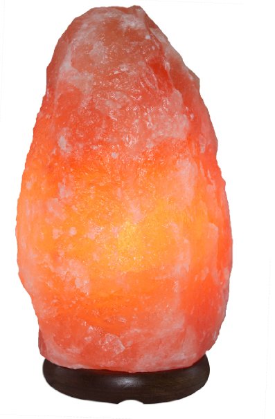 AMSkart 8-9 Inch 7-11 Lbs Salt Lamp with Dimmer Cord Natural Himalayan Rock Ionic Air Purifier