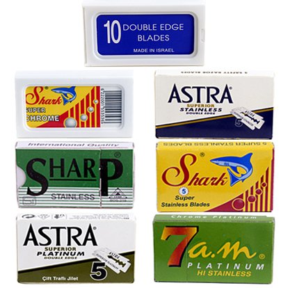 Double Edge Safety Razor Blade Variety Pack - 100 Blades