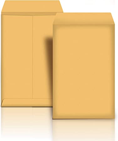 AmazonBasics Catalog Mailing Envelopes, Peel & Seal, 10x13 Inch, Brown Kraft, 100-Pack