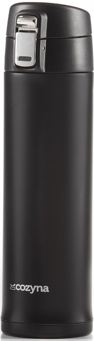 Insulated Travel Mug for Coffee And Tea by Cozyna, Stainless Steel, 16 oz, Brown