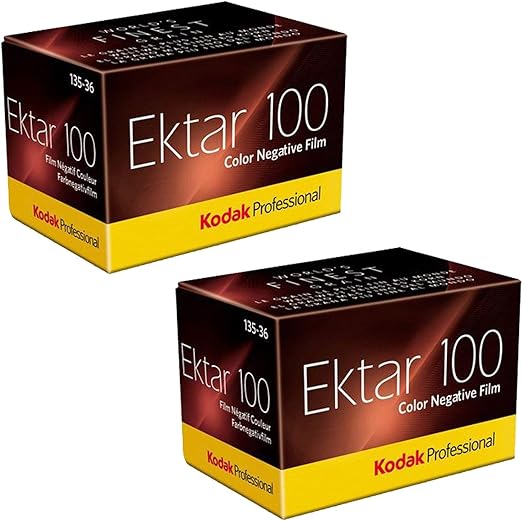 Kodak Ektar 100 Professional ISO 100, 35mm, 36 Exposures, Color Negative Film (Pack of 2)