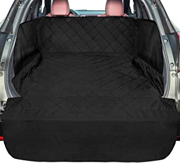 Packism Pet Cargo Cover Liner for SUV, Waterproof Dog Cargo Liner Cover with Side Flap Protector Dog Seat Cover for SUVs Sedans Vans Universal Fit, Large Pet Cover Liner with Bumper Flap Protector