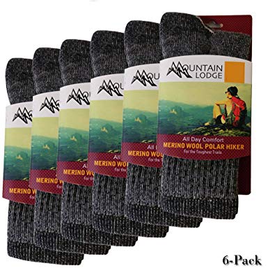 Mountain Lodge All Day Comfort Merino Wool Polar Hiker Socks