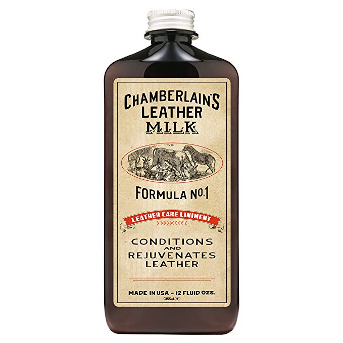 Chamberlain's Leather Milk Formula No. 1 - All Natural Non-Toxic Leather Care Liniment Made in the USA - 2 Sizes Available - 0.35 L