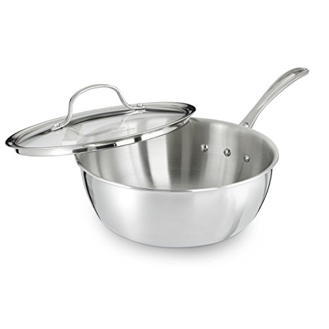 Calphalon Tri-Ply Stainless Steel 3-Quart Chef's Pan with Cover