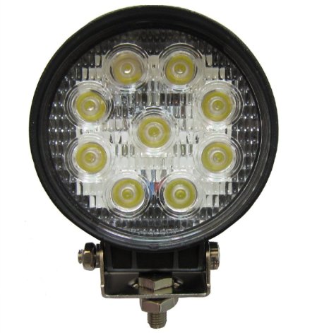 27W Round LED Work Light Lamp Off Road High Power ATV Jeep 4x4 Tractor 30 Degree Spot Light
