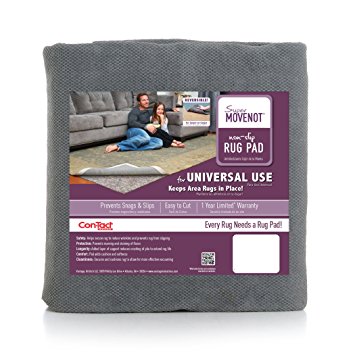 Con-Tact Brand Super Movenot Premium Reversible Felt Rug Pad for Hard Surfaces and Carpet, 8' x 11'