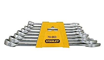 STANLEY 70-963E Combination Spanner Set (Pack of 8) With STANLEY 1-71-949 16-inch Organised Maestro Tool Box