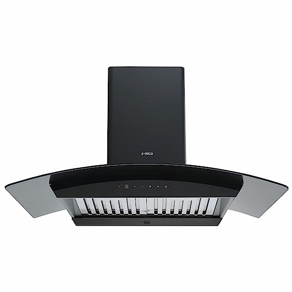 Elica 90 cm 1425 m3/hr Auto Clean Chimney with Brushless DC Motor (WDAT HAC 90 MS BLDC NERO, 2 Baffle Filters, Touch   Motion Sensor Control, Black)