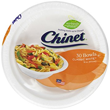 Chinet Classic White Large Bowls, 30 ct