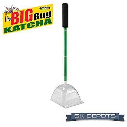 Katcha® The BIG BUG Katcha™ - Traps 'em all BIG & SMALL - Traps Spiders, Yellow Jackets, Wasps, Scorpions, Cockroaches, Flies, Stink Bugs, Mice, Frogs, Geckos & More at arms length - No Poisons - No Mess - No More Spiders! - Ultimate Spider Catcher