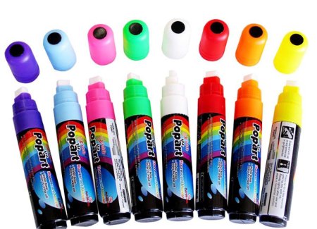 FlashingBoards 15mm 8 Colors Fluorescent Liquid Chalk Marker Pen