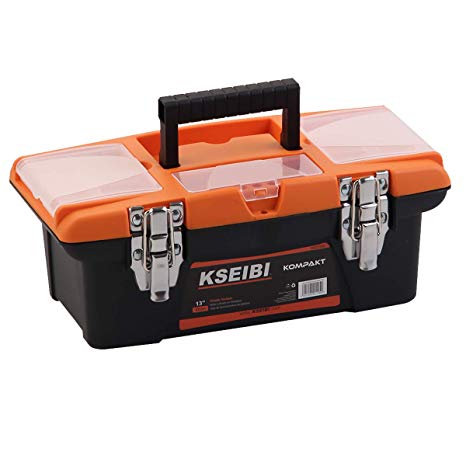 KSEIBI 2211050 Small Portable Hand Tool Box Steel Rust Proof Lock Portable Tool Storage (13 Inch)