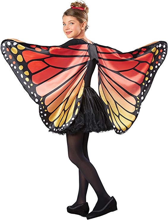 Seasons Kids Monarch Butterfly Cape Wings, One Size