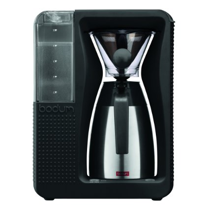 Bodum 11001-01TG Bistro Automatic Pour Over Coffee Machine with Thermal Carafe, 40 oz, Black