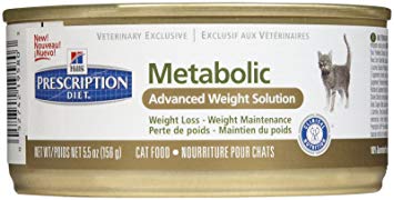 Hill's Prescription Diet Feline Metabolic Advanced Weight Solution Canned Cat Food, 5.5-oz, case of 24