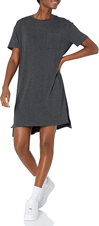 Daily Ritual Women's Jersey Oversized-Fit Short-Sleeve Pocket T-Shirt Dress