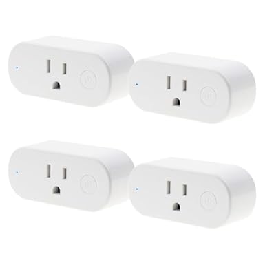 Shelly Plus Plug US| WiFi Operated Smart Plug With Power Measurement |Home Automation |iOS Android App |Alexa & Google Home Compatible| Monitor & Control Appliances| Remote Control with Timer (4 Pack)