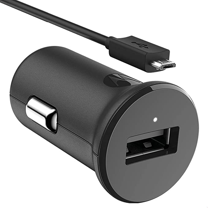 Motorola Turbo Power 18W Qualcomm 3.0 Quick Charge Car Charger with Micro USB Cable(Black)