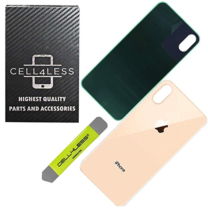 CELL4LESS Back Glass Replacement Compatible with and for The iPhone Xs MAX (Gold)