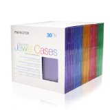 Memorex 30-pack Slim CD Jewel Case 5mm- Assorted Colors