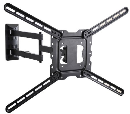 VideoSecu 24 Long Arm TV Wall Mount Low Profile Articulating Full Motion Cantilever Swing Tilt wall bracket for most 22 to 55 LED LCD TV Monitor Flat Screen VESA 200x200 400x400 up to 600x400mm MAH