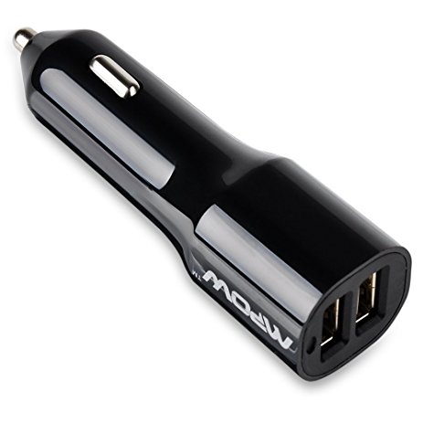 Mpow® 4.2Amps 20W Dual USB Port Car Charger for Apple and Android Devices, iPhone 6, 6 Plus, 5 5S 5c 4 4S; Samsung Galaxy S4 S3, Galaxy Note 3 2; iPad Air 5 4 mini; iPod; Kindle Fire; Nexus 4; LG G2; Motorola and HTC One and More - Black