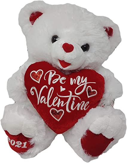 2021 Valentine's Day 30th Anniversary Sweetheart Teddy Bear 18" (White & Red)