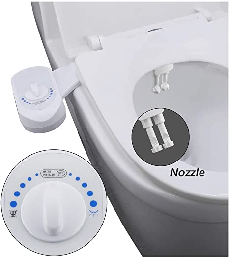 JOYOOO Bidet Non-Electric Bidet for Toilet, Cold Water Bidet Self Cleaning Dual Nozzle Bidet Toilet Attachment Sprayer Mechanical Kit with Pressure, Health, And Personal Care
