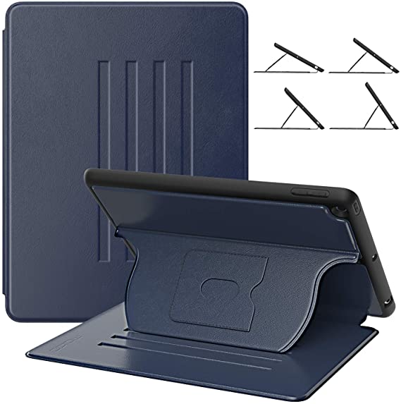 MoKo Case Fit 2018/2017 iPad 9.7 6th/5th Generation, Magnetic Stand Folio Case with Pencil Holder, Multiple Viewing Angles and Auto Wake/Sleep, Compatible with iPad 9.7 Inch 2018/2017 - Indigo