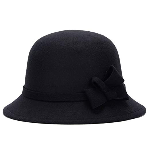 Bluelans Women Winter Hats For Women 1920s Vintage Fedora Bowler Bucket Hat Packable