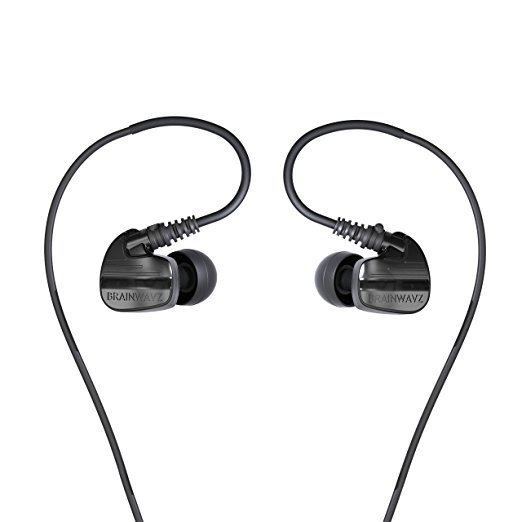 Brainwavz XFIT XF-200 In-Ear Sport Earbuds Noise Isolating Earphones Stereo Headphones Remote & Microphone for Apple iPhone & Android Phones (Black)