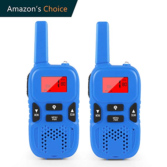 Walkie Talkies for Kids, Wireless Interphone 22 Channel FRS/GMRS 2 Way Radio 2 miles (up to 3 Miles) UHF Handheld Walkie Talkies for Kids,Business Outdoor Use (1 pair) (Blue)