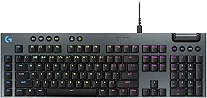 Logitech G915 X Low-Profile Wired Mechanical Gaming Keyboard, Double-Shot PBT Keycaps, Fully Programmable Keys, RGB Lighting, Aluminum Finish, GL Brown Tactile Switches - PC/Mac