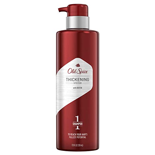 Old Spice Hair Thickening System Shampoo for Men, Infused with Biotin, 17.9 Fl Oz