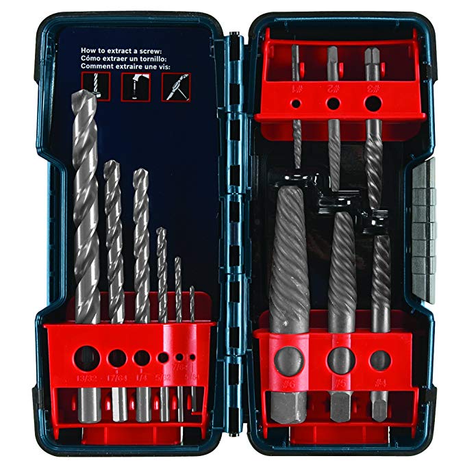 Bosch BSPE6D 12Piece Steel Spiral Flute Screw Extractor Set