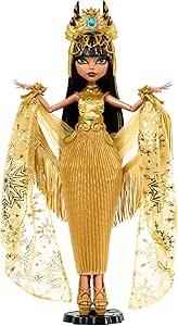 Monster High Howliday Doll, Winter Edition Cleo De Nile Collectible in Golden Gown with Gleaming Accessories and Shimmery Fringe Shawl