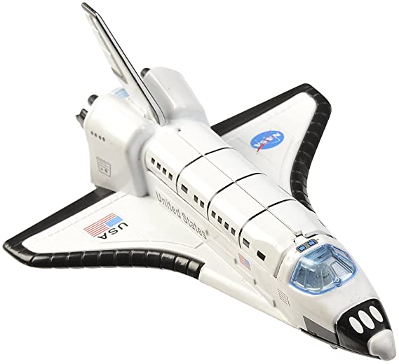 Aeromax Pull Back Space Shuttle, Boxed Die Cast, White