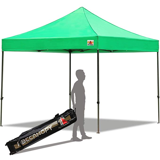 ABCCANOPY Pop up Canopy Tent Commercial Instant Shelter with Wheeled Carry Bag, 10x10 FT (Kelly Green-A)