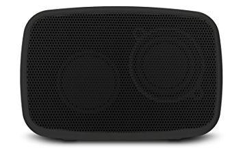 Ematic ESQ206BL RuggedLife Water Resistant Bluetooth Speaker with Speakerphone for iPhone, iPad, iPod, Android, Galaxy, Nexus, Fire, Smartphones & Laptops - Black