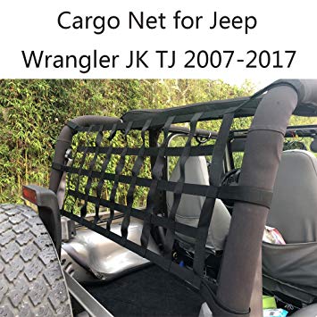 JoyTutus Fits Jeep Wrangler Cargo Net for JK TJ 1997 to 2018 UTVs