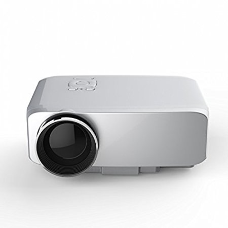 DAEON® Micro 800*480 HDMI VGA Home Theater Projector - Photo Sharing, Movies, Presentations - 150 Inch Image, 800 Lumens, 20000 Hour LED Life (White)