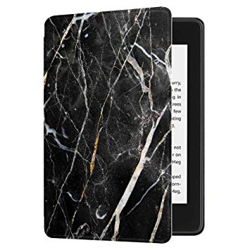 Huasiru Painting Case for All-New Kindle Paperwhite (10th Generation-2018 Only - Will Not fit Prior Generation Kindle Devices), Marble Black