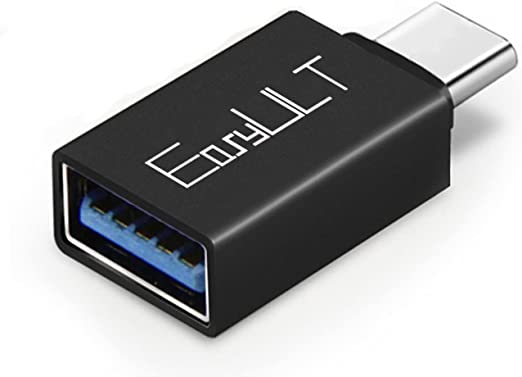 EasyULT USB C to USB 3.0 Adapter, Type-C to USB A Adapter, Thunderbolt 4/3 to USB Adapter OTG, Compatible for MacBook Pro 2020/19/18/17, MacBook Air 2020, Samsung Notebook 9-Black